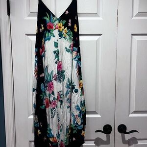 Tommy Bahama Black and Pink Floral Dress